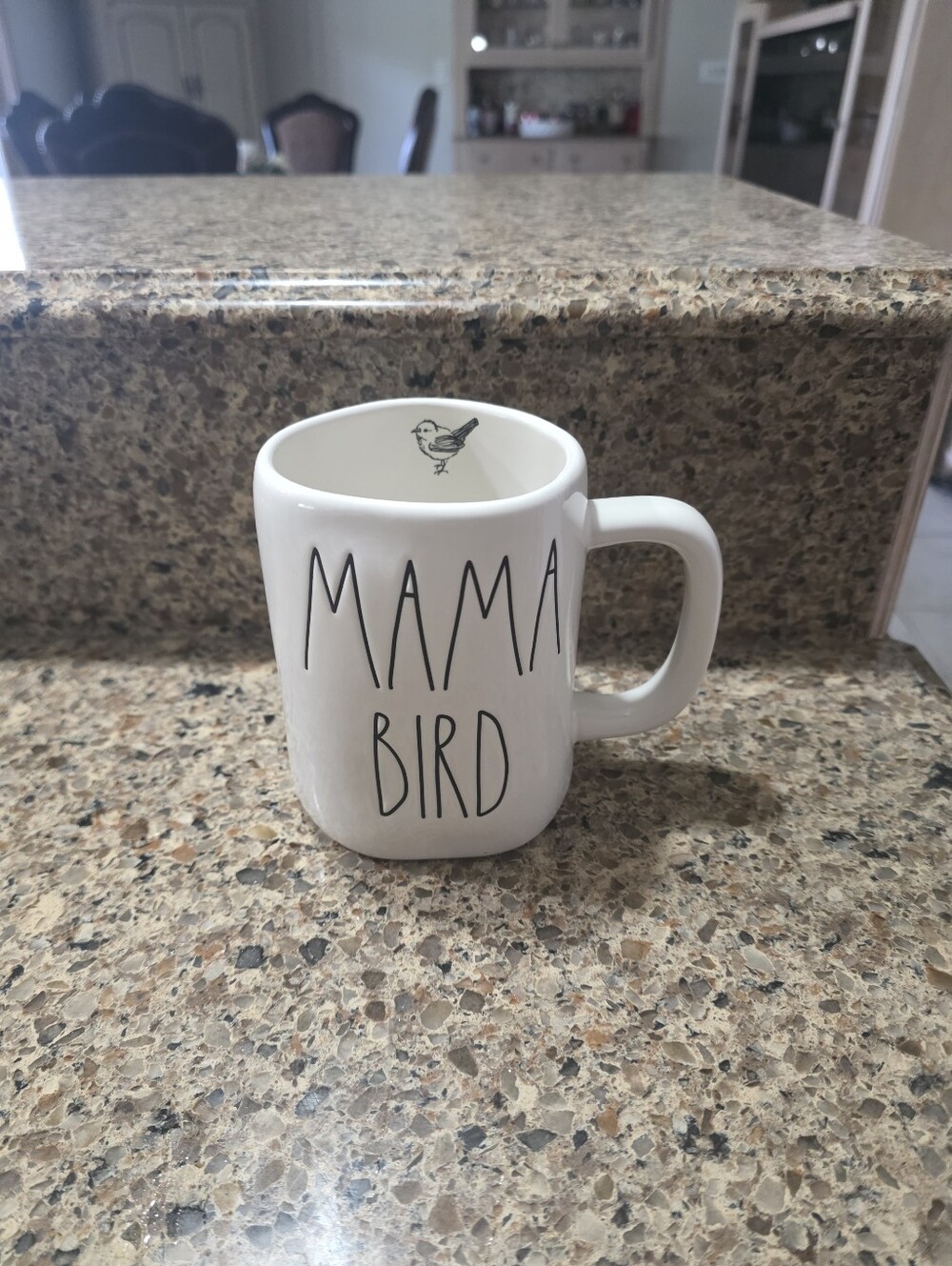 Mama Bird White Ceramic Bird Mug